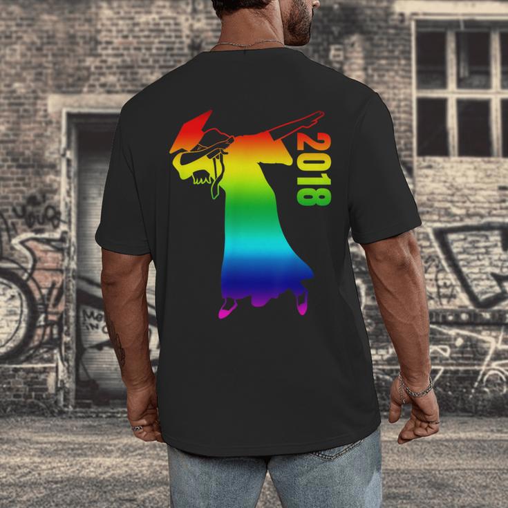 Dabbing Graduate 2018 Graduation Celebration Men's Back Print T-Shirt