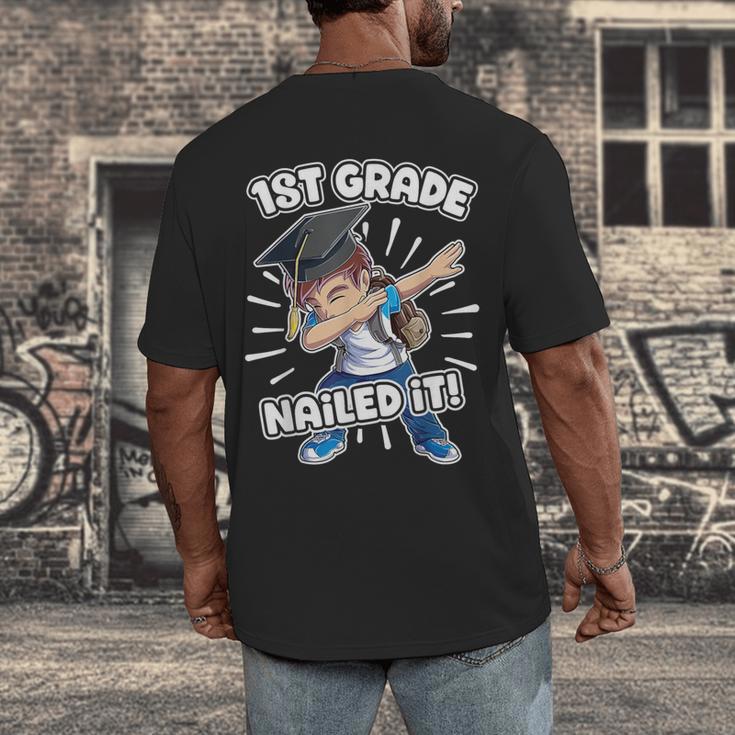 Dabbing Graduation Boy 1st Grade Class Of 2021 Nailed It Men's Back Print T-Shirt
