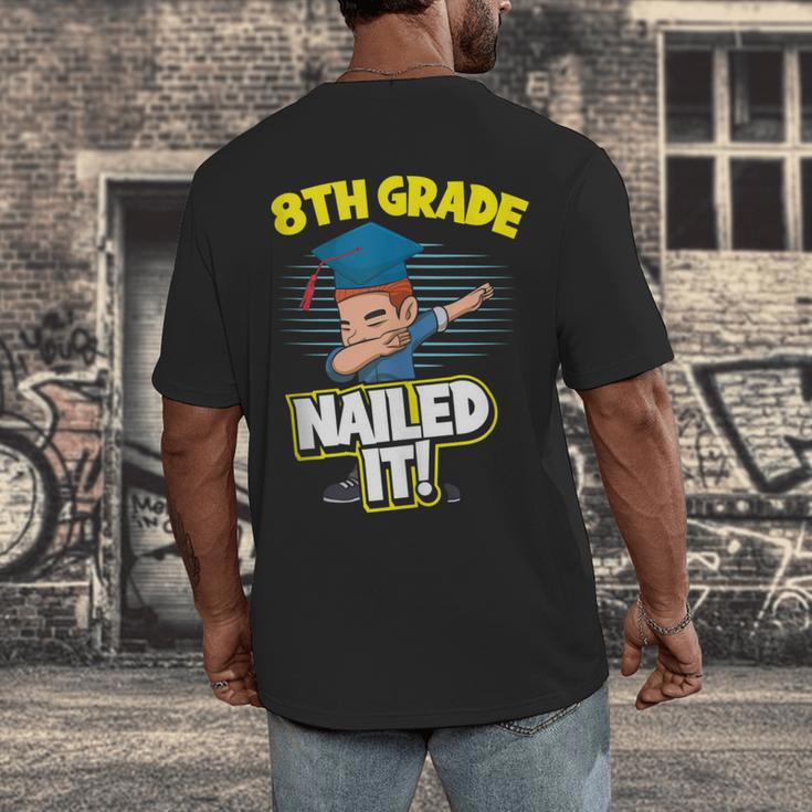 Dabbing Graduation Boy 8th Grade Class Of 2021 Men's Back Print T-Shirt
