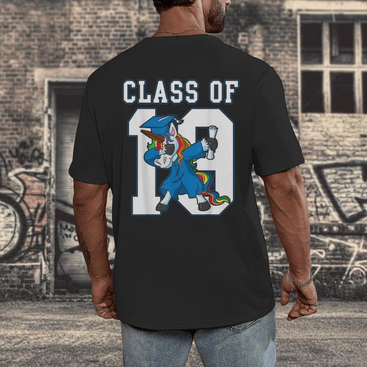 Dabbing Graduation Class Of 2019 Unicorn Shirt Men's Back Print T-Shirt