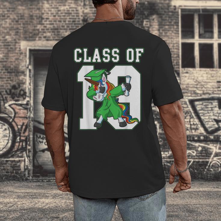 Dabbing Graduation Class Of 2019 Dabbing Unicorn Tee Men's Back Print T-Shirt