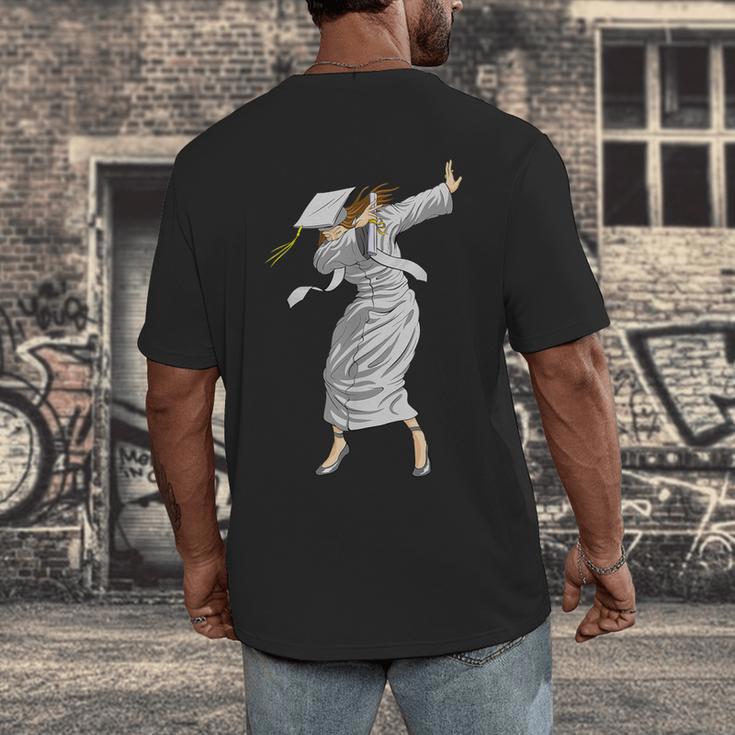Dabbing Graduation Class Of 2025 Woman Graduation Men's Back Print T-Shirt