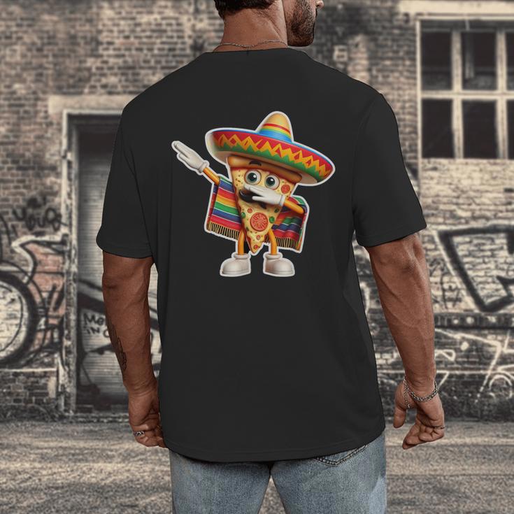 Dabbing Mexican Pizza Dance Food Lover Graduation Men's Back Print T-Shirt