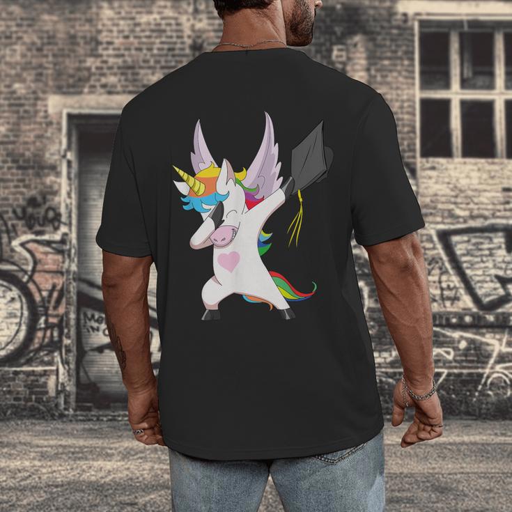 Dabbing Unicorn Graduation Class Of 2019 Women Men's Back Print T-Shirt