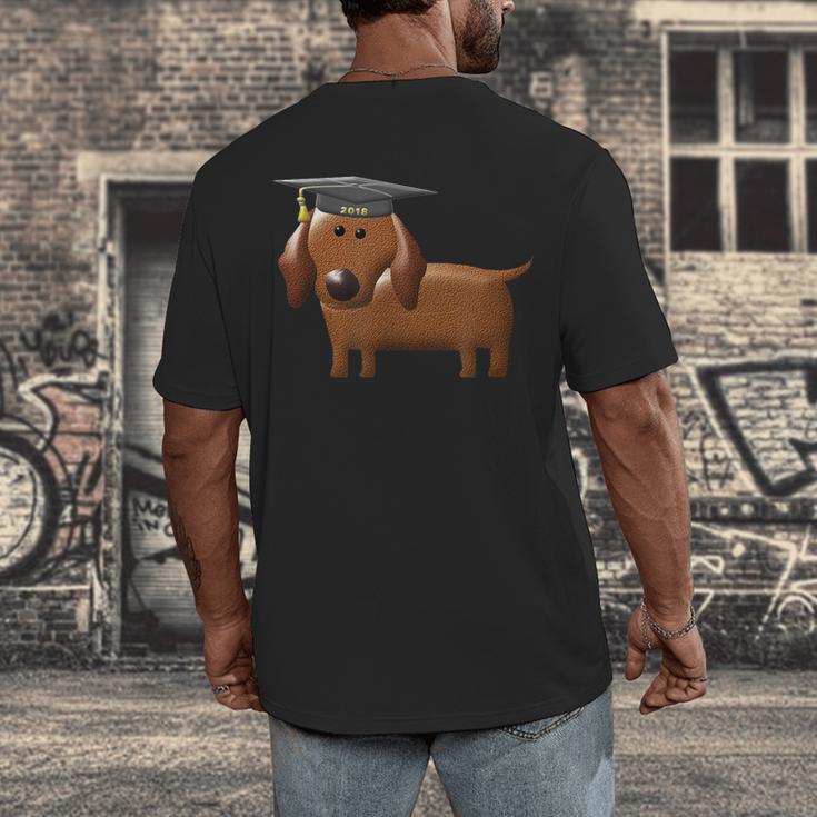 Dachshund Graduation 2018 Dog Graduation Shirt For Men Women Kids Men's Back Print T-Shirt