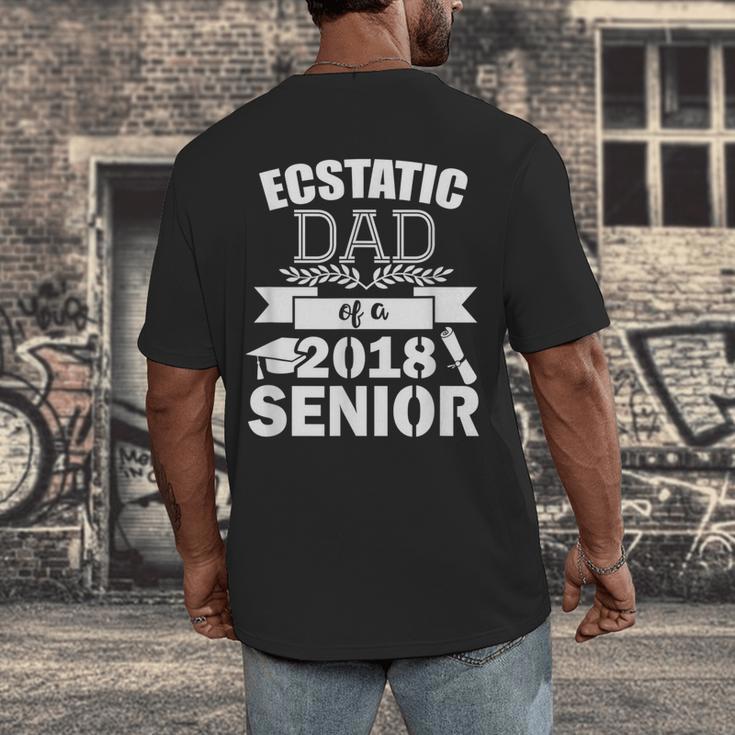 Dad Of a 2018 Senior Graduation Men's Back Print T-Shirt