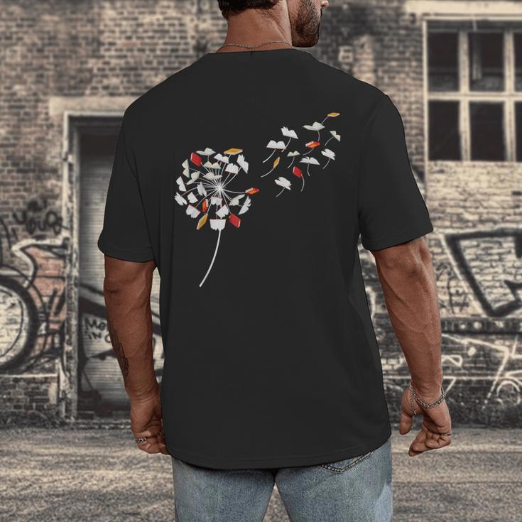 Dandelion Books Book Lover Reading Bookworm Reader Men's Back Print T-Shirt