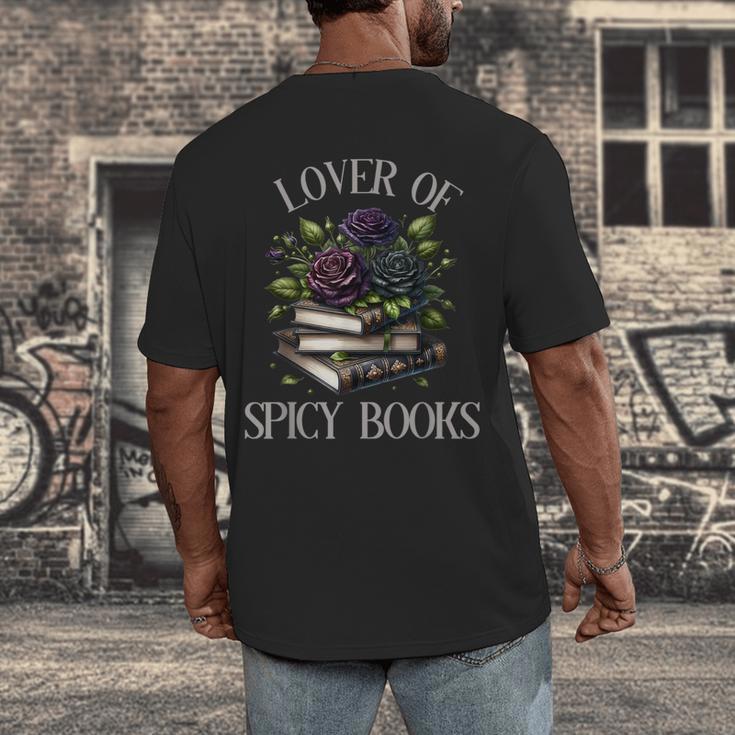 Dark Romance Book Lover Spicy Books Bookish Merch Morally Men's Back Print T-Shirt Dark Romance Book Lover Spicy Books Bookish Merch Morally Men's Back Print T-Shirt
