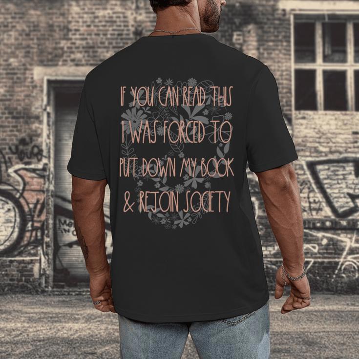 Dark Romance Put Down My Book Spicy Bookish Merch Romantasy Men's Back Print T-Shirt