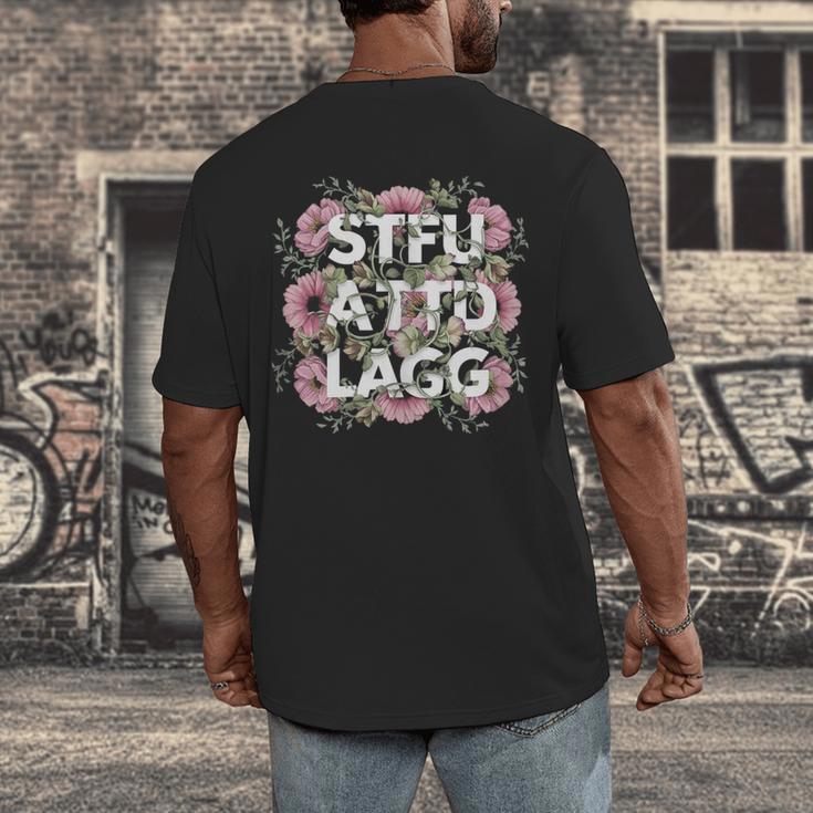 Dark Romance Romantasy Book Lover Shadow Daddy STFUATTDLAGG Men's Back Print T-Shirt Dark Romance Romantasy Book Lover Shadow Daddy STFUATTDLAGG Men's Back Print T-Shirt