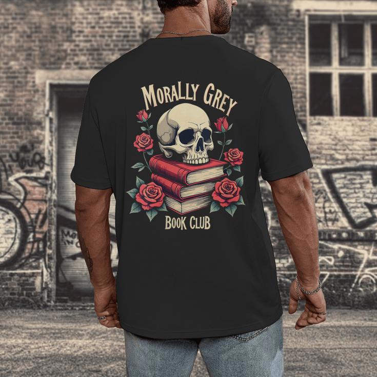 Dark Romance Romantasy Smutty Book Lover Morally Grey Merch Men's Back Print T-Shirt