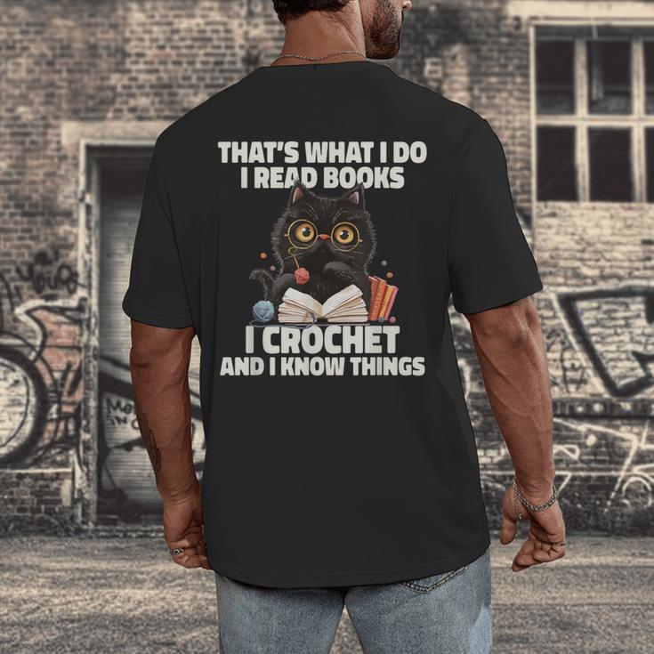 Das Ist Es Was Ich Tue Ich Lese Books Crochet And Men's Back Print T-Shirt