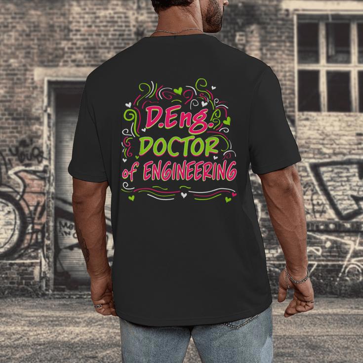 DEng Doctor Of Engineering Doctorate Graduation Men's Back Print T-Shirt