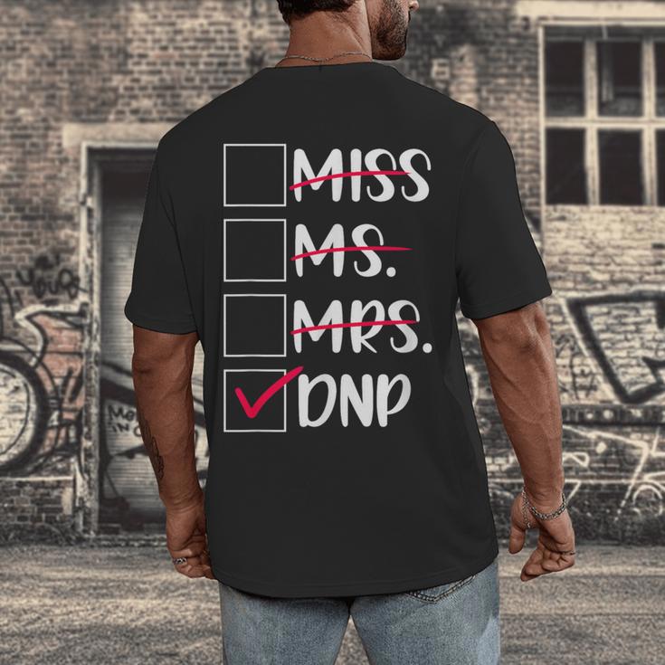 DNP Graduate Doctor Of Nursing Practice Graduation DNP Grad Men's Back Print T-Shirt