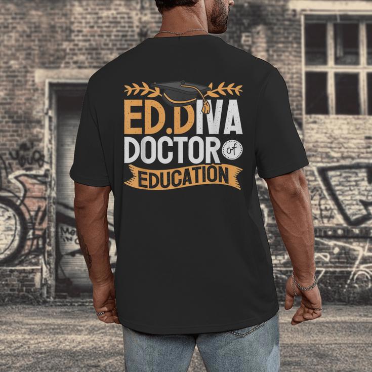 Doctor Of Education EdD Graduation ED Diva Men's Back Print T-Shirt
