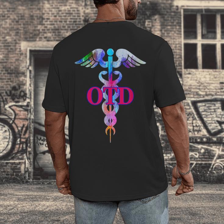 Doctor Of Occupational Therapy OTD Caduceus Graduation Men's Back Print T-Shirt