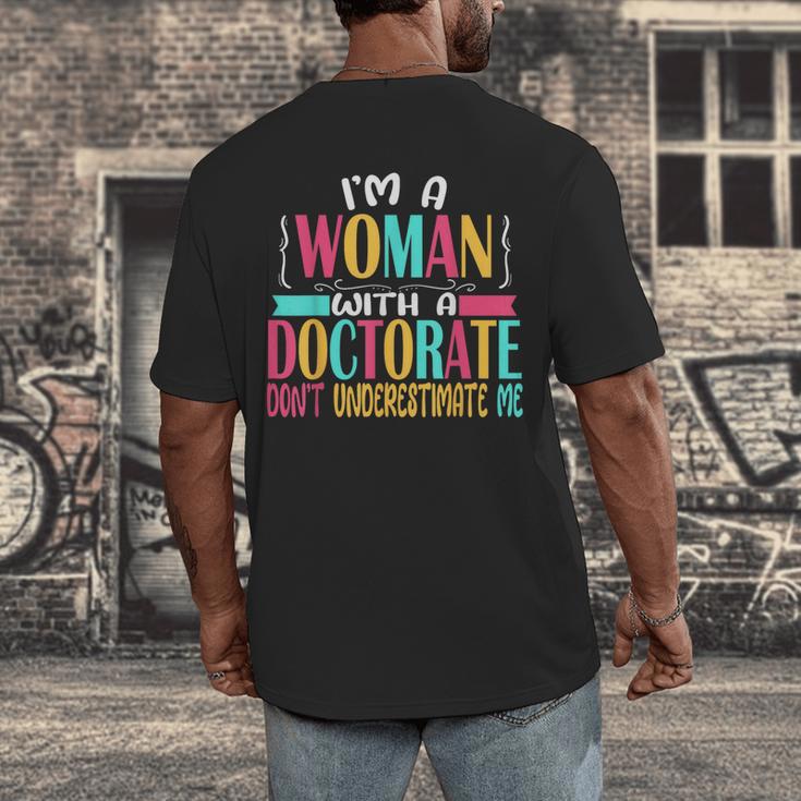 Doctorate Degree PhD Graduation PsyD Woman EdD Psychology Men's Back Print T-Shirt
