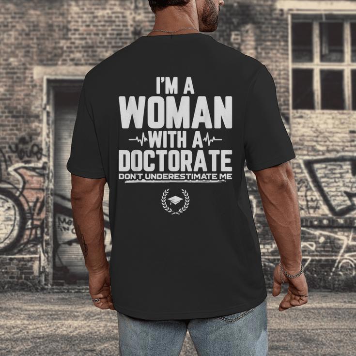 Doctorate Graduation For Doctorate Of Education Men's Back Print T-Shirt