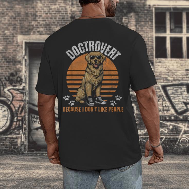Dogtrovert Definition For Introvert Dog Lovers Men's Back Print T-Shirt