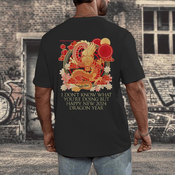 I Dont Know What Youre Doing Chinese New Year Introvert Men's Back Print T-Shirt I Dont Know What Youre Doing Chinese New Year Introvert Men's Back Print T-Shirt