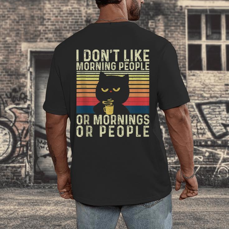 I Don't Like Morning People Introvert Introverted Antisocial Men's Back Print T-Shirt