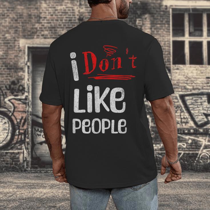 I Don't Like People Introvert Small Men's Back Print T-Shirt I Don't Like People Introvert Small Men's Back Print T-Shirt