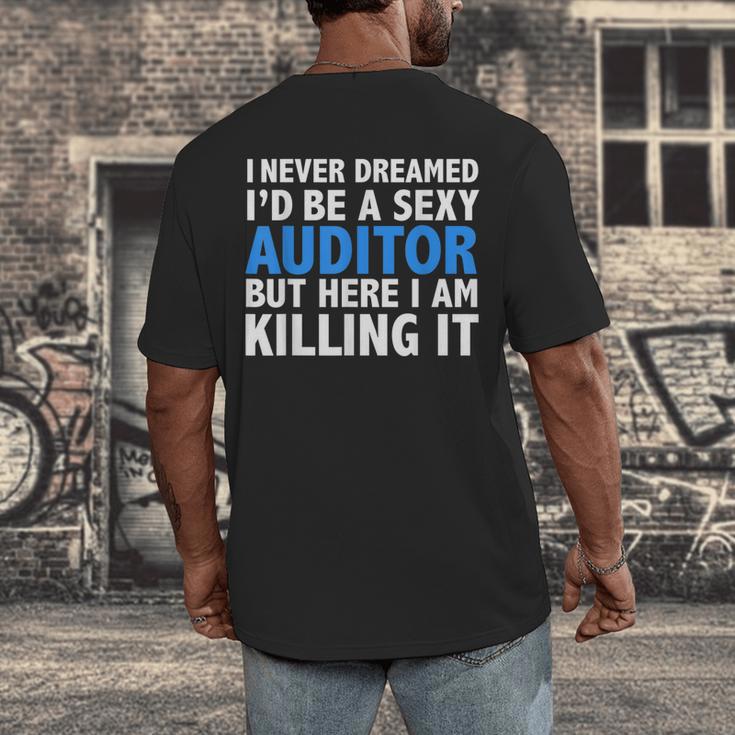 Never Dreamed I'd Be a Sexy Auditor Graduation Men's Back Print T-Shirt