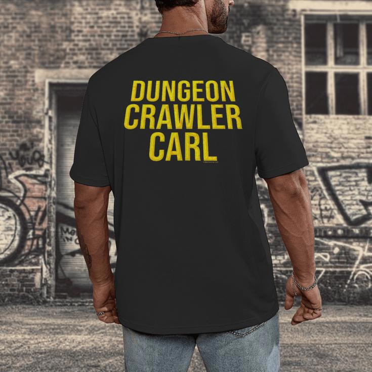 Dungeon Crawler Carl Yellow Text Logo LitRPG Series Book Men's Back Print T-Shirt