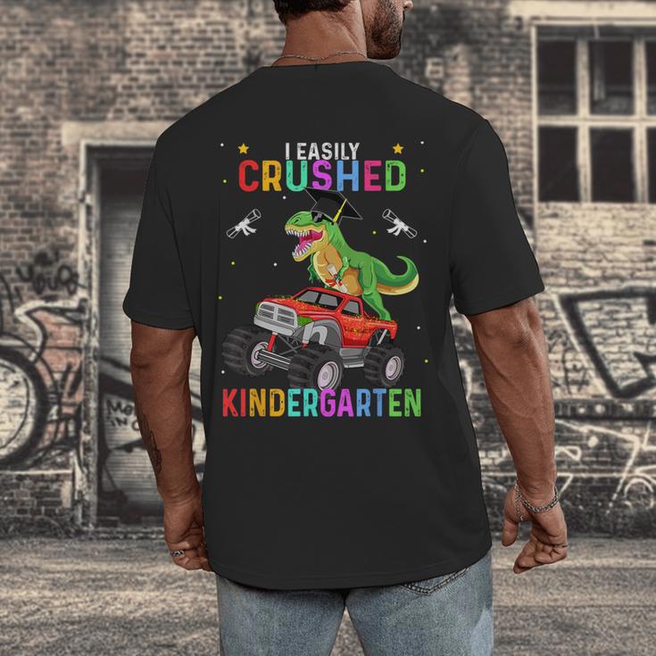 I Easily Crushed Kindergarten Graduation 2022 Truck Dinosaur Men's Back Print T-Shirt