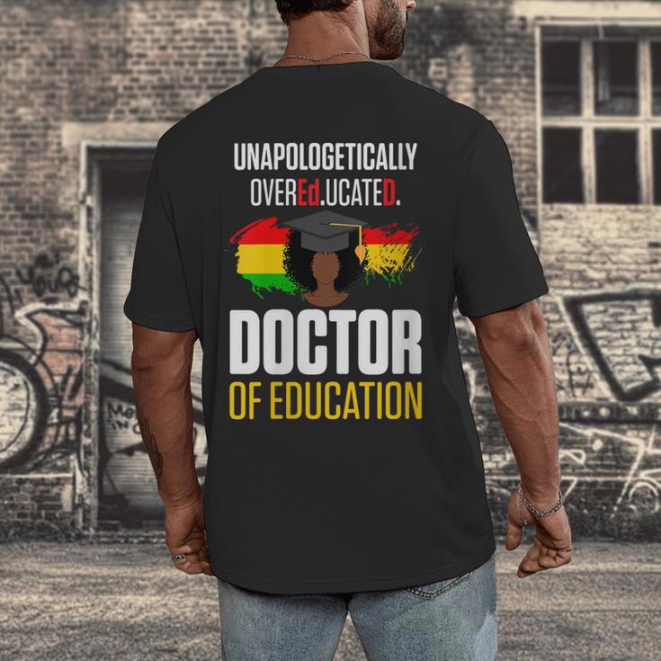 EdD Doctor Of Education Educated Doctorate Graduation Men's Back Print T-Shirt