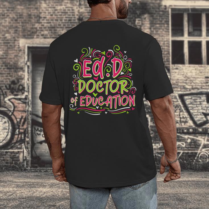EdD Doctor Of Education For Doctor Of Education Graduation Men's Back Print T-Shirt