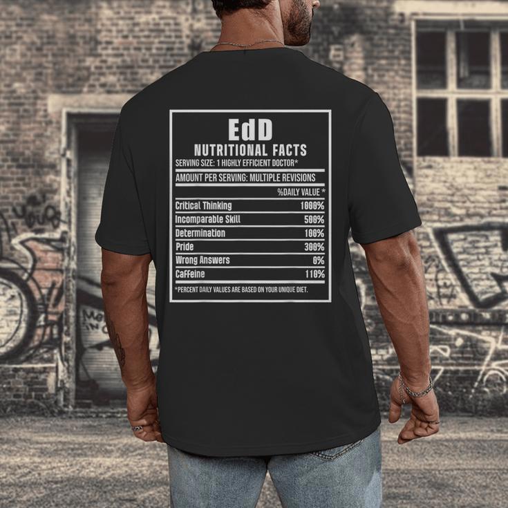 EdD Doctor Of Education Nutrition Doctorate Graduation Men's Back Print T-Shirt
