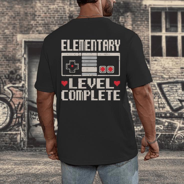 Elementary Level Complete Gamer Class Of 2025 Graduation Men's Back Print T-Shirt