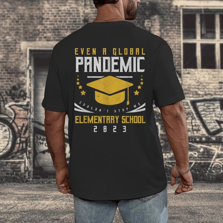 Elementary School 2023 Degree Graduation Graduate Men's Back Print T-Shirt