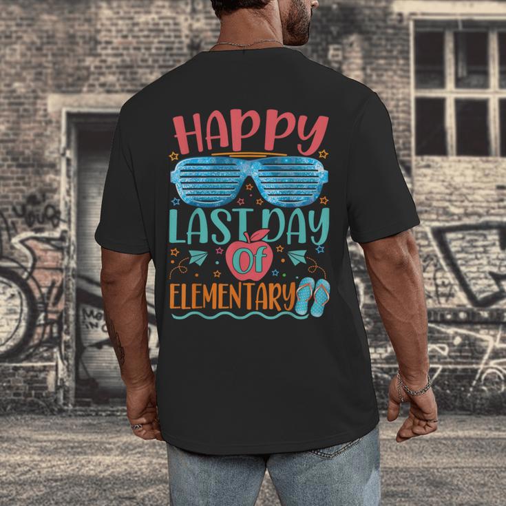 Elementary Teacher Student Graduation Last Day School Men's Back Print T-Shirt