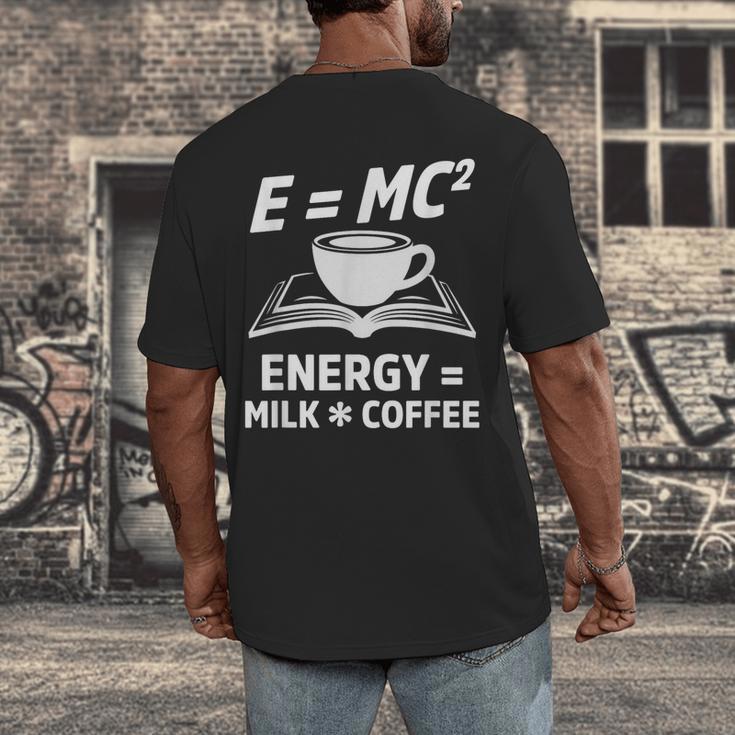 EMC2 Energy Milk x Coffee Science Book Math Lover Men's Back Print T-Shirt