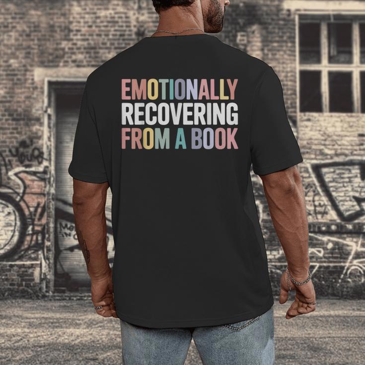 Emotionally Recovering From a Book Reading Librarian Men's Back Print T-Shirt