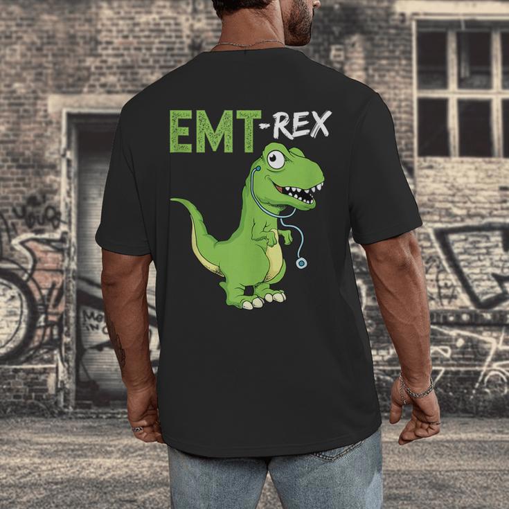 EMT Rex Paramedic Graduation Firefighter Men's Back Print T-Shirt