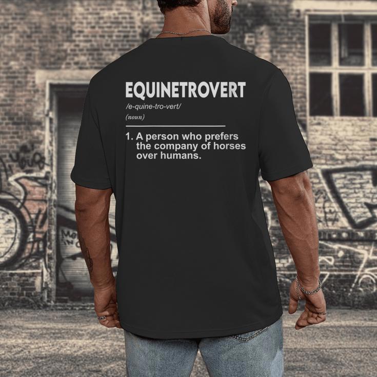Equinetrovert Definition Equestrian Introvert Horse Lover Men's Back Print T-Shirt Equinetrovert Definition Equestrian Introvert Horse Lover Men's Back Print T-Shirt