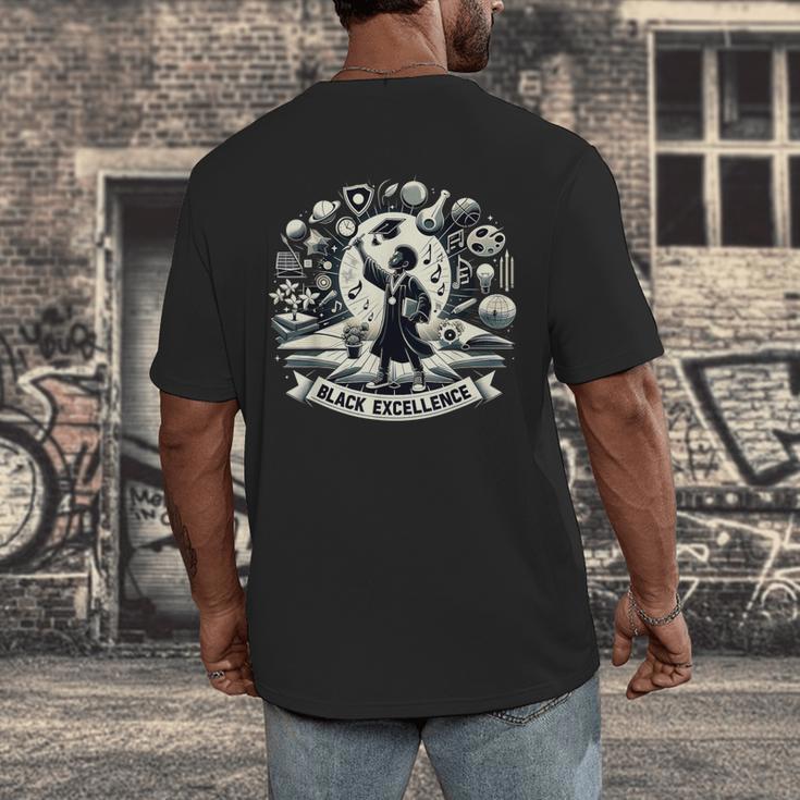 Excellence Graduation Black History Month Inspiring Men's Back Print T-Shirt