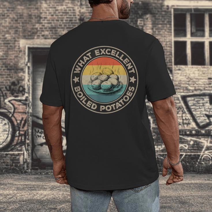 What Excellent Boiled Potatoes Retro Book Vintage Literature Men's Back Print T-Shirt