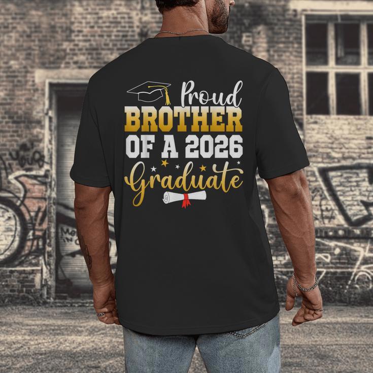 Family Graduation Party Proud Brother Of A 2026 Graduate Men's Back Print T-Shirt