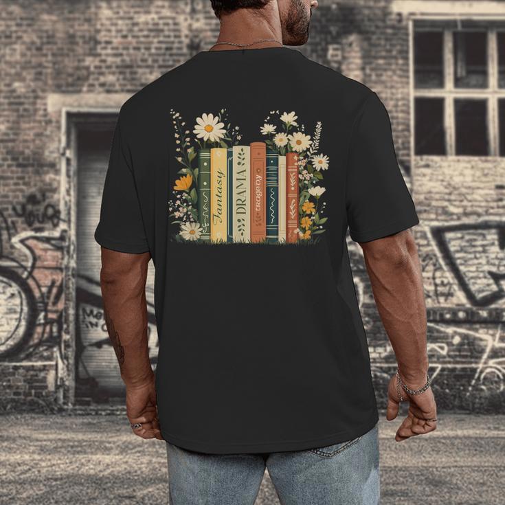 Fantasy Drama Tragedy Book Floral Subtle Men's Back Print T-Shirt