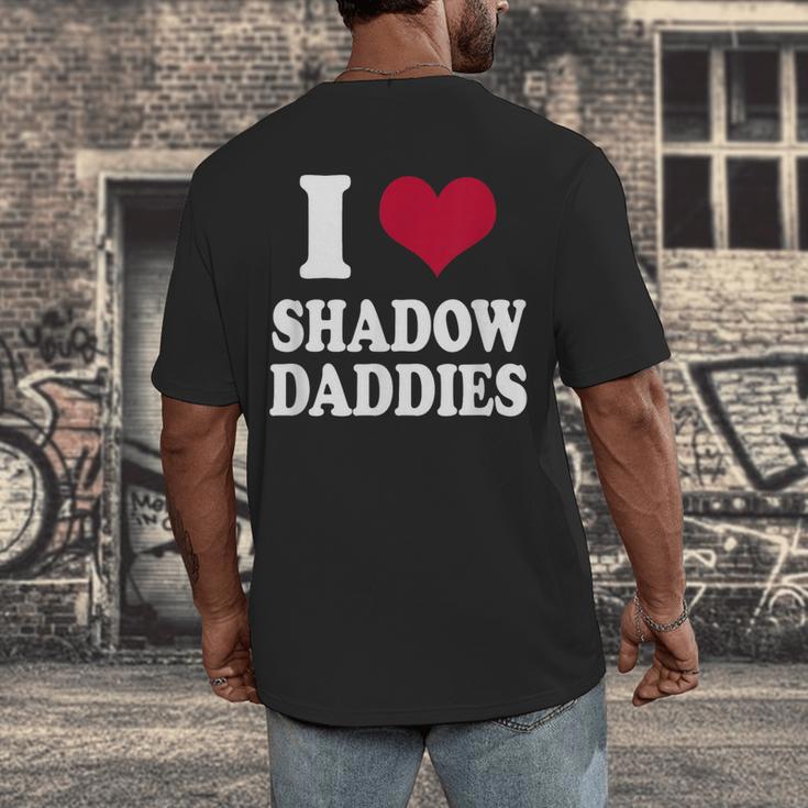 Fantasy Romantasy Book Lover I Love Heart Shadow Daddies Men's Back Print T-Shirt