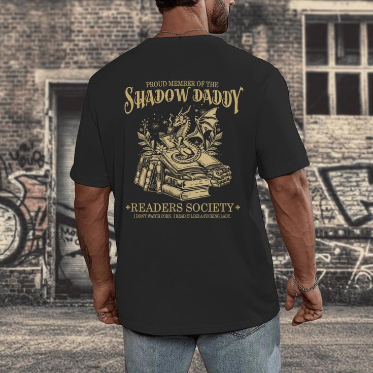 Fantasy Romantasy Book Shadow Daddy Readers Society Men's Back Print T-Shirt