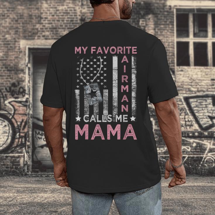 My Favorite Airman Calls Me Mama Airman Graduation Mom Men's Back Print T-Shirt