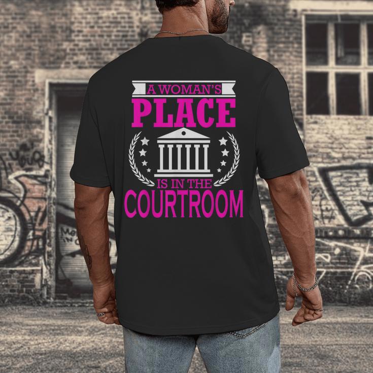Female Lawyer Women Law Student Graduation Bar Exam Men's Back Print T-Shirt