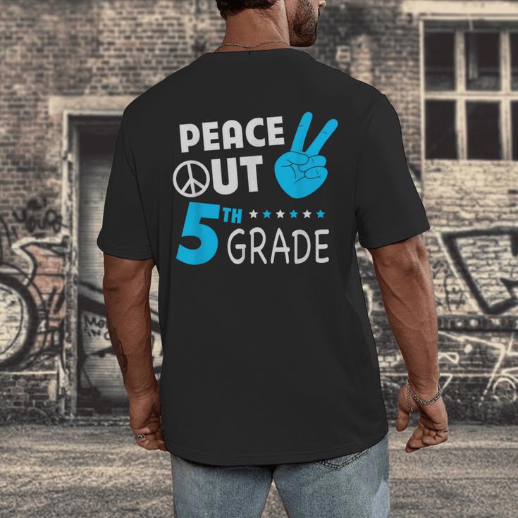 Fifth Grade Graduation Peace Out 5th Grade Boys Men's Back Print T-Shirt