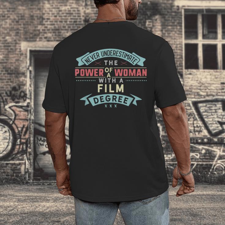 Film Degree Major Shirt Strong Woman Graduation Men's Back Print T-Shirt