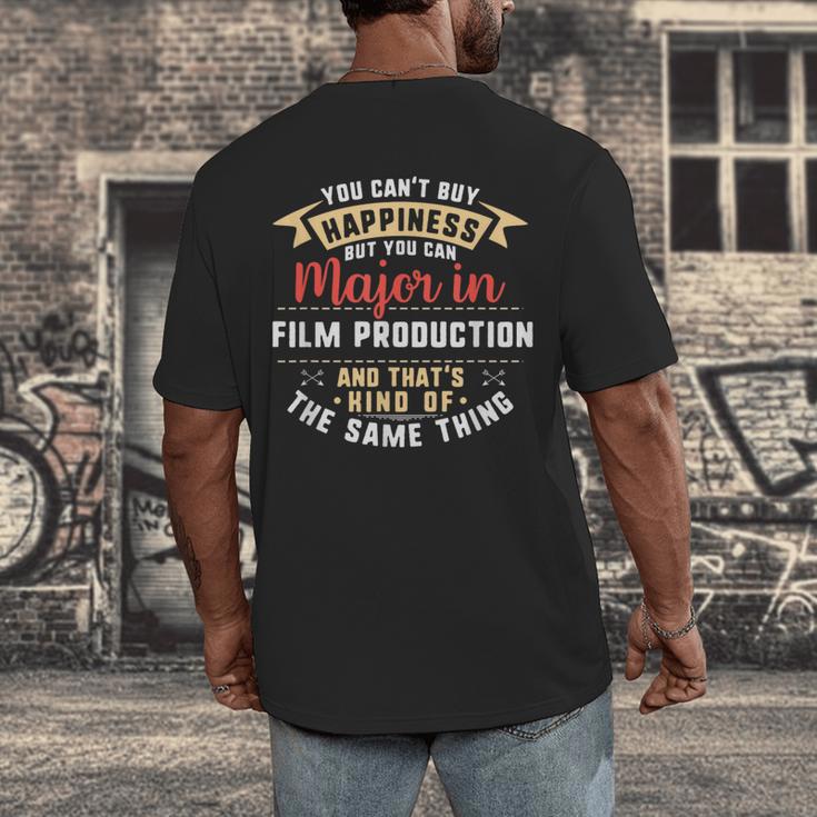 Film Production Major Student Shirt Graduation Men's Back Print T-Shirt